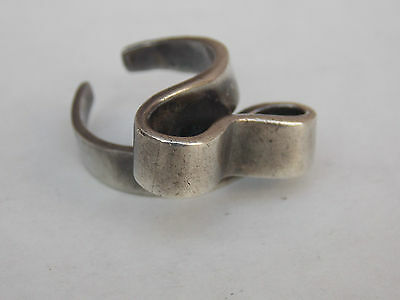 Puig Doria Modernist Sterling Silver Ribbon Ring Size 5.5 Spain