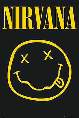 Nirvana Smiley Poster - 24x36 Cobain 3513