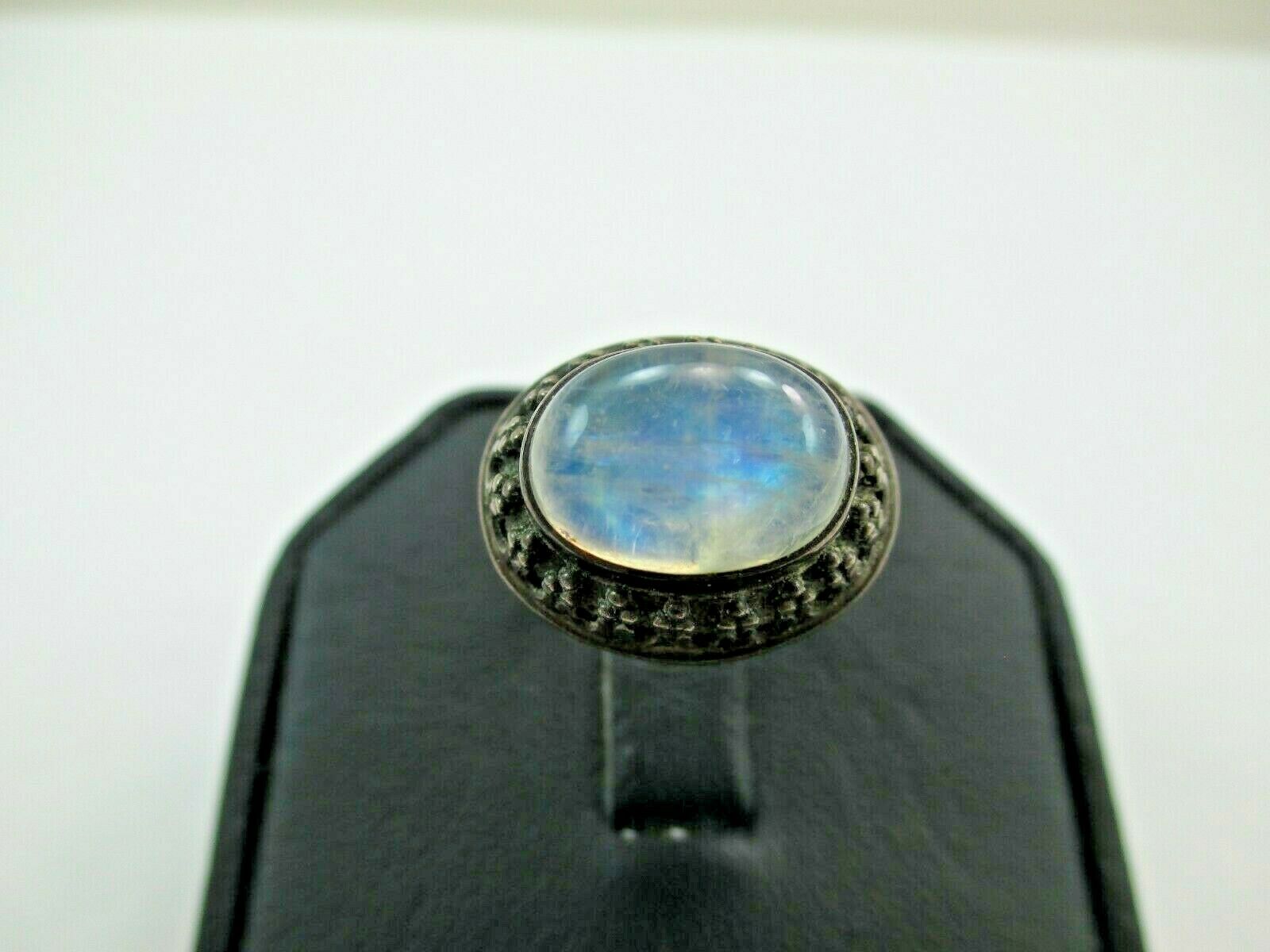 Vintage Doug Paulus Dp Moonstone Sterling Silver Ring Size 6.875 955c