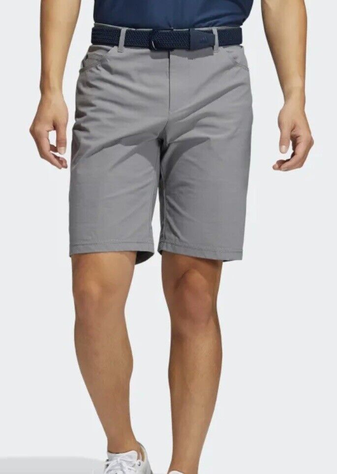 New Mens $80 Adidas Primegreen Go To 5 Pocket Golf Shorts Gm0027 Grey Three