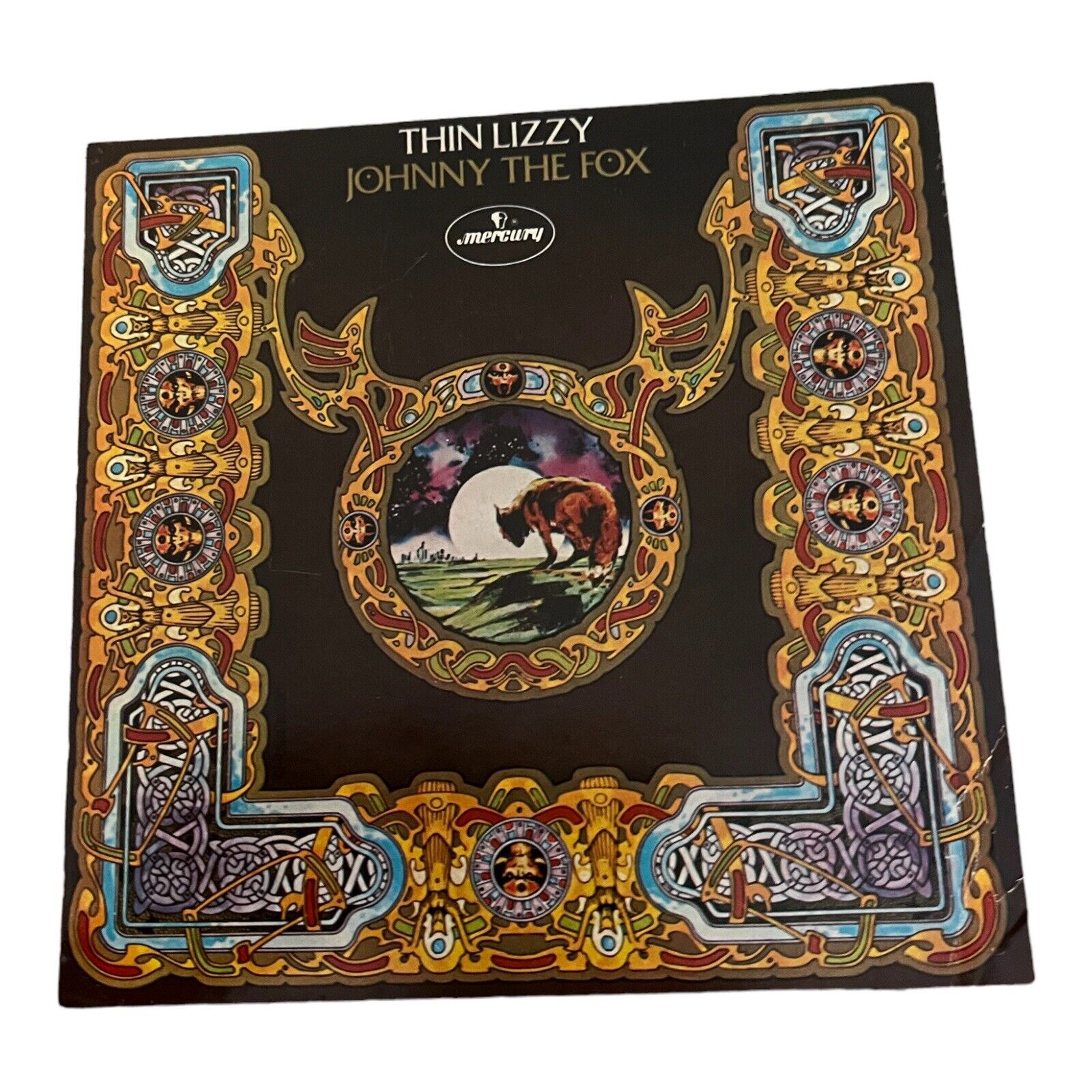 1976 Thin Lizzy Johnny The Fox Album Promo Sticker 5” Mercury Records