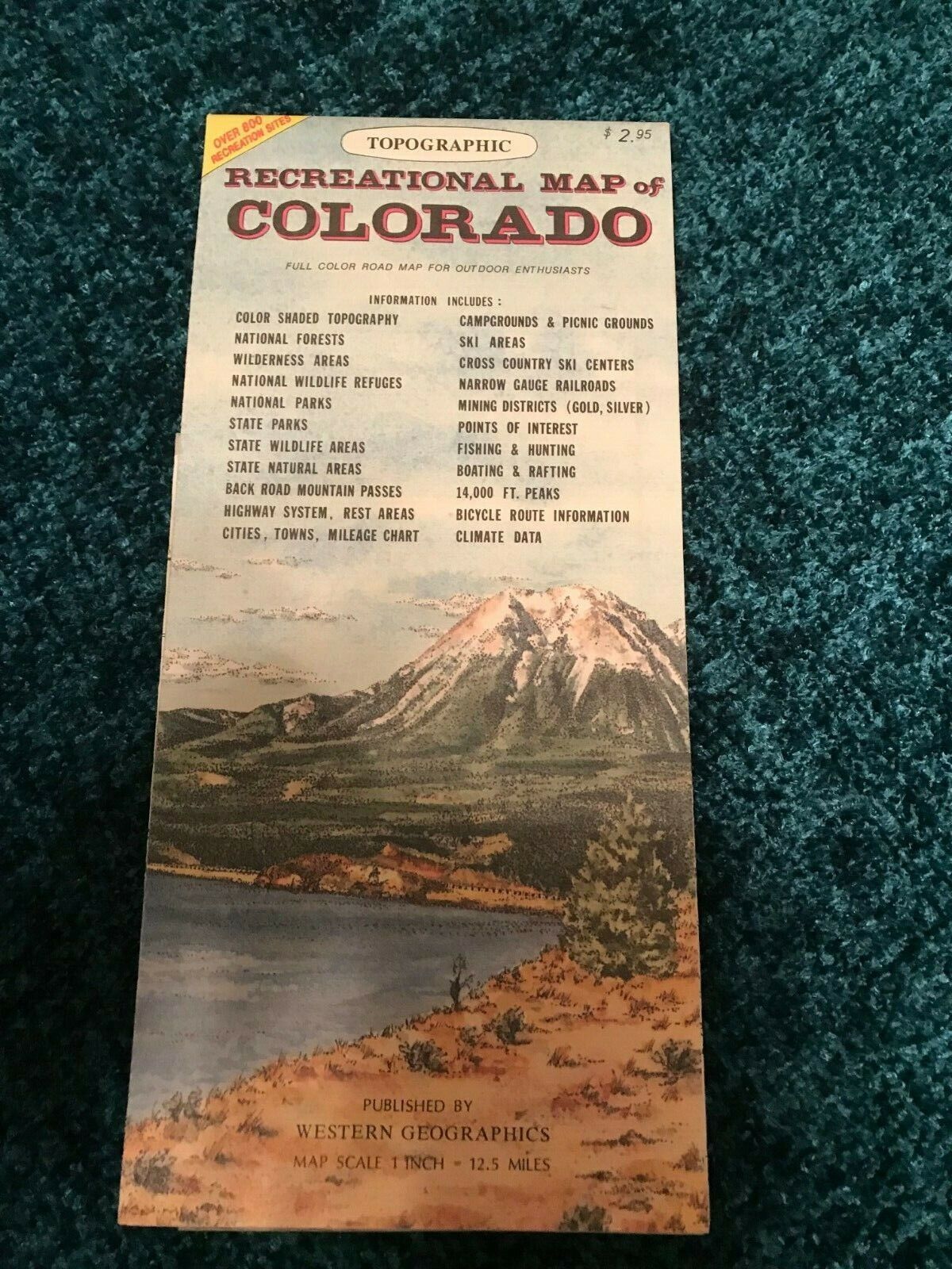 Colorado Recreational Map  1988 Topographic Genealogy