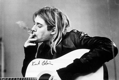 Kurt Cobain - Smoking Poster - 24x36 Music Guitar Nirvana 33767