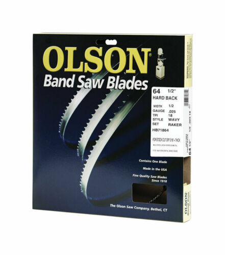 Olson Hb71864db 18 Tpi Wavy Teeth Metal Band Saw Blade 64-1/2 L X 1/2 W In.